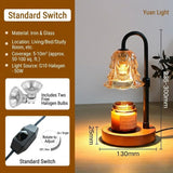 Retro Amber Glass Candle Lamp Warmer | Flameless Aromatherapy Home Decor Gift for Her