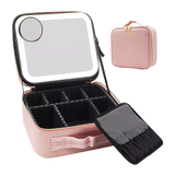 LED Makeup Bag with Mirror – Portable Cosmetic Organizer