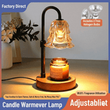 Retro Amber Glass Candle Lamp Warmer | Flameless Aromatherapy Home Decor Gift for Her