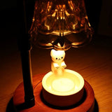 Retro Amber Glass Candle Lamp Warmer | Flameless Aromatherapy Home Decor Gift for Her