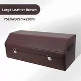 Foldable Leather Car Trunk Storage Box – Large (75×32×29cm)