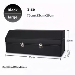 Foldable Leather Car Trunk Storage Box – Large (75×32×29cm)