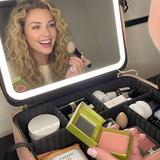 LED Makeup Bag with Mirror – Portable Cosmetic Organizer