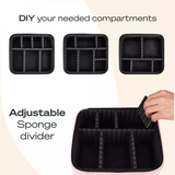 LED Makeup Bag with Mirror – Portable Cosmetic Organizer